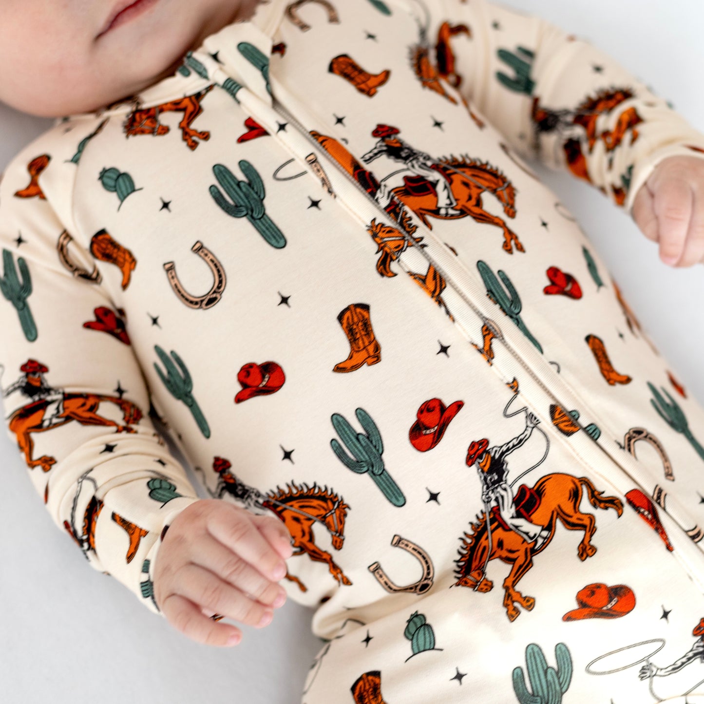 Western Cowboy Bamboo Zipper Pajama