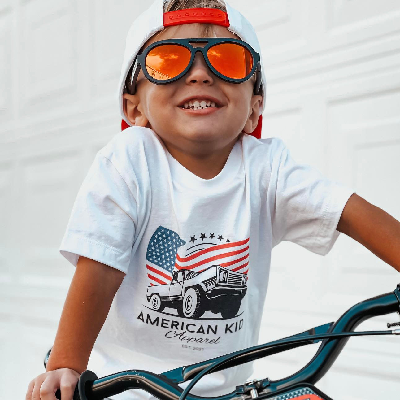 Truck + Flag Graphic Tee