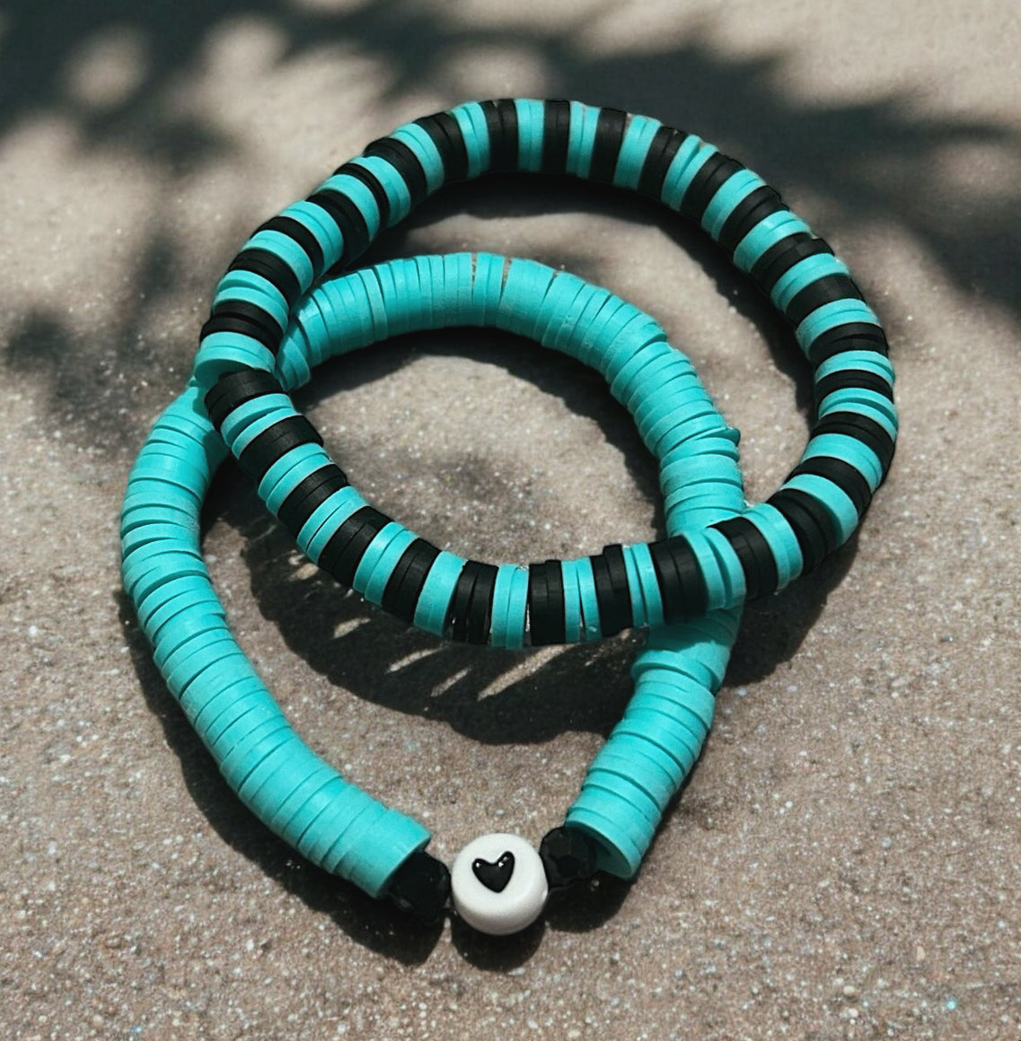 Black Aqua Handmade Kids Bracelet Set