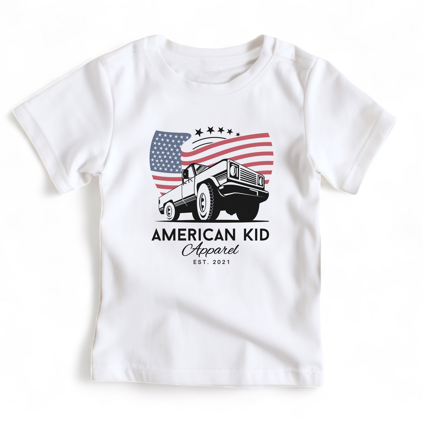 Truck + Flag Graphic Tee