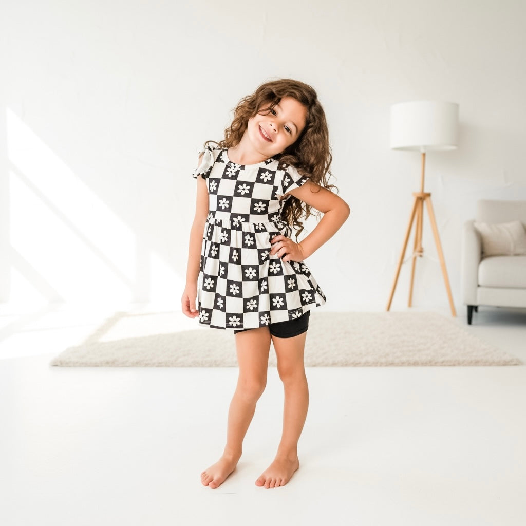 Checkered Bamboo Dress