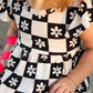 Checkered Flowers Bamboo Dress