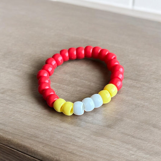 Red + Yellow Handmade Kids Bracelet