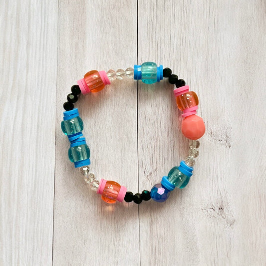 Pink + Blue Handmade Kids Bracelet