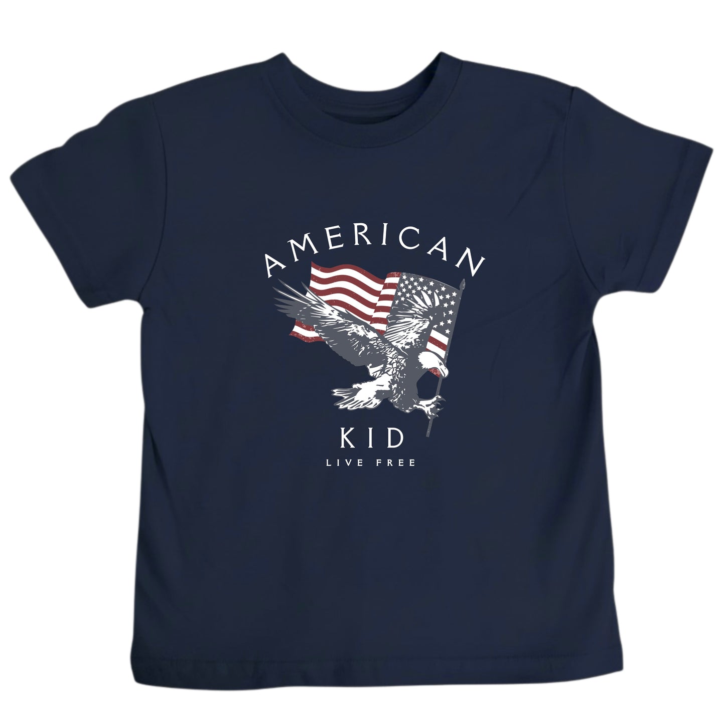 Eagle + Flag Graphic Tee (Navy)