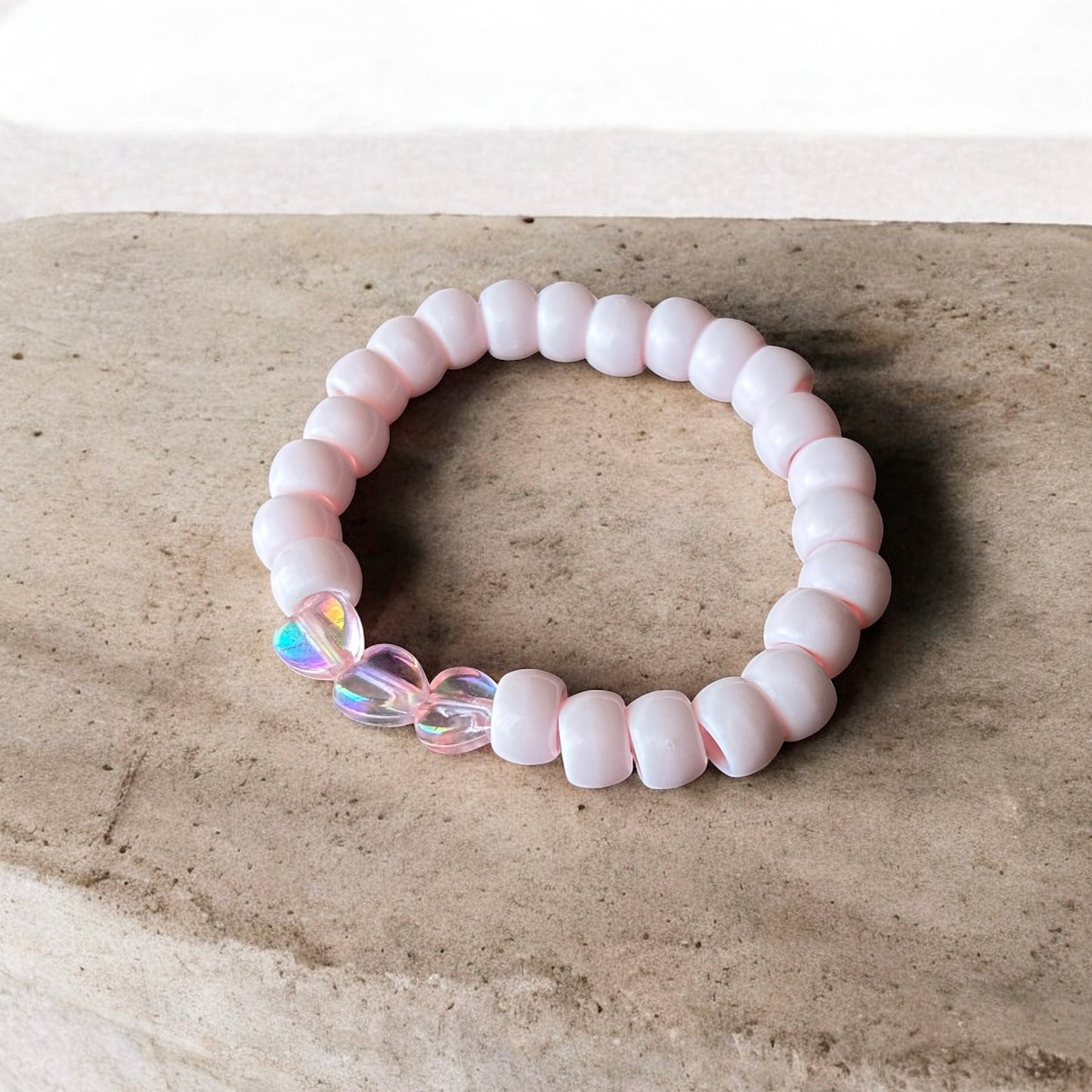 Pink Hearts Handmade Kids Bracelet