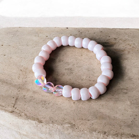 Pink Hearts Handmade Kids Bracelet