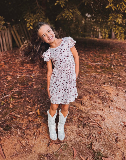 Pink Cowgirl Bamboo Dress